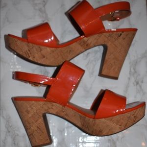 Franco Sarto Persimmon Colored High Heel Sandals
